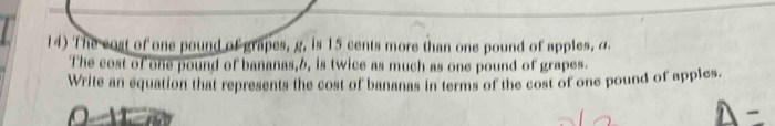 The cost of one pound of grapes g