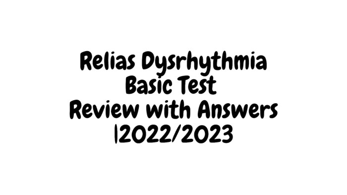 Dysrhythmia basic a relias answers