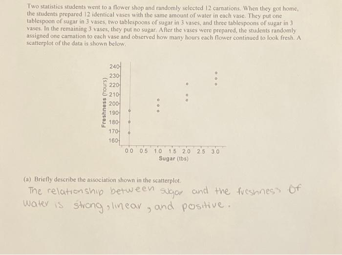 Two statistics students went to a flower shop