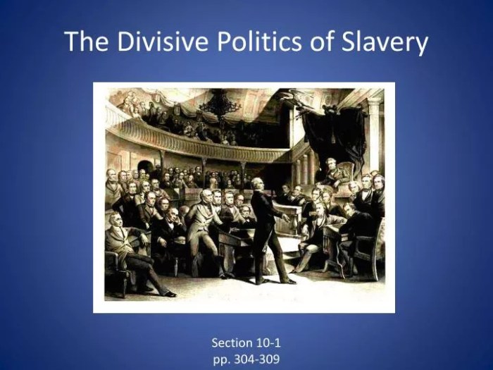 The divisive politics of slavery worksheet answers key